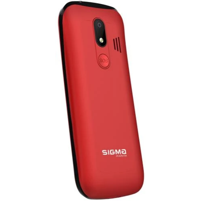 Кнопковий телефон Sigma mobile Comfort 50 Optima Type-C у червоному кольорі