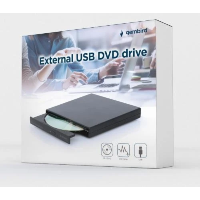 Зовнішній оптичний привід Gembird DVD-USB-04 для CD і DVD