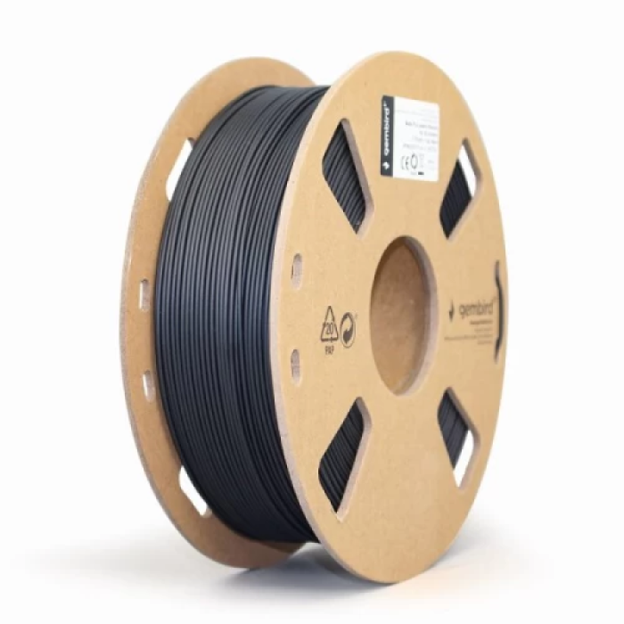 Філамент Gembird PLA Matte Black для 3D-друку, 1,75 мм, 1 кг