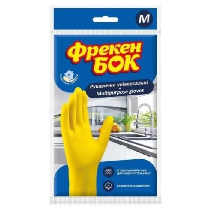 Гумові рукавички NoNaMe Фрекен Бок для миття посуду, розмір M