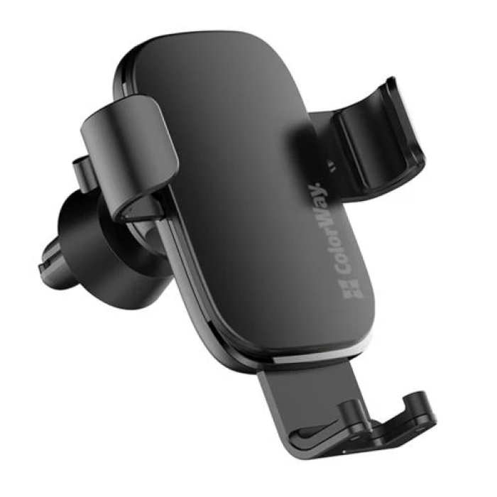 Автотримач ColorWay Metallic Gravity Holder 3 для телефону — чорний, 360°