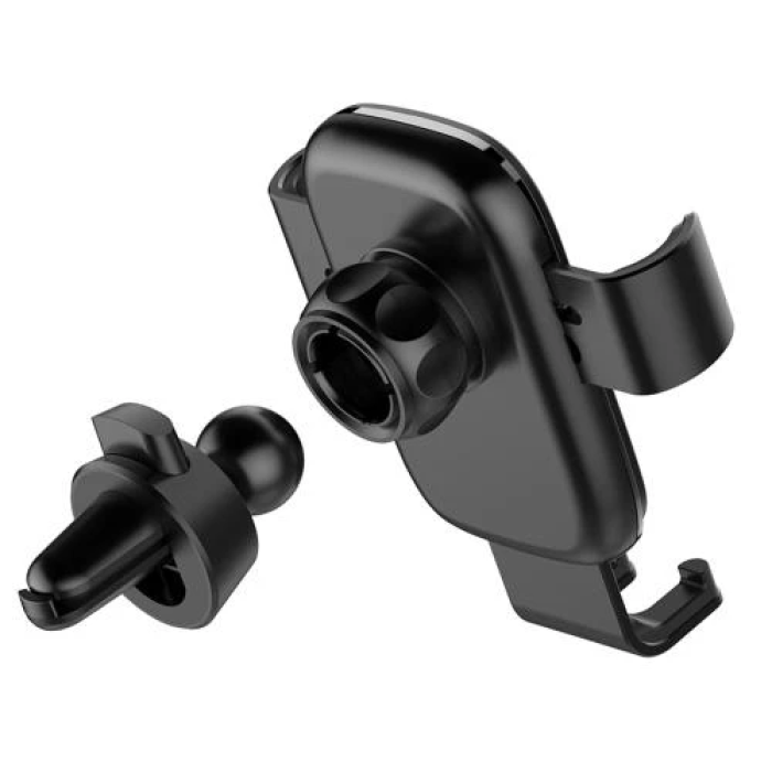 Автотримач ColorWay Metallic Gravity Holder 3 для телефону — чорний, 360°