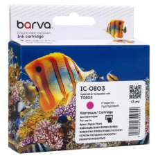 Картридж для струменевого принтера (картридж) Barva Epson T0803 Magenta, 13 мл