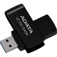 Флешка USB (USB-накопичувач) ADATA UC310 64 ГБ, чорна, до 100 МБ/с