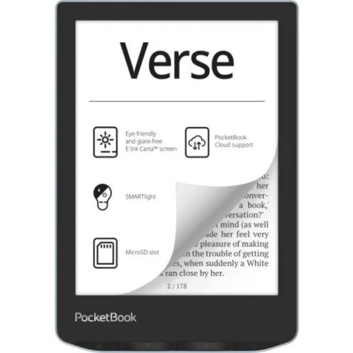 Рідер PocketBook 629 Verse Bright Blue — 6″ із Wi‑Fi та SMARTlight