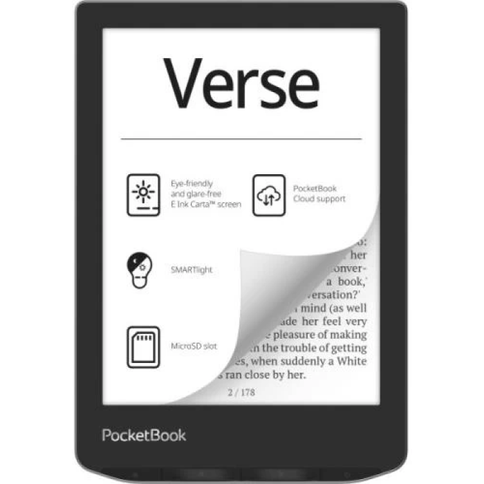 Рідер PocketBook 629 Verse Mist Grey з екраном 6″ та пам’яттю 8 ГБ