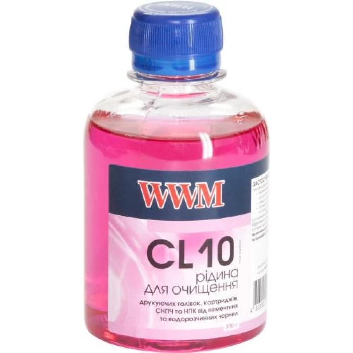 Рідина WWM CL10 для промивки пігментного кольорового чорнила, 200 мл