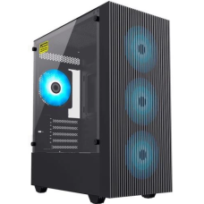 Корпус GameMax Edge, Black, без БЖ, Mini Tower, Micro ATX / Mini ITX, 1xUSB 3.0, 2xUSB 2.0, 1x120 мм LED ARGB, 380x200х450 мм