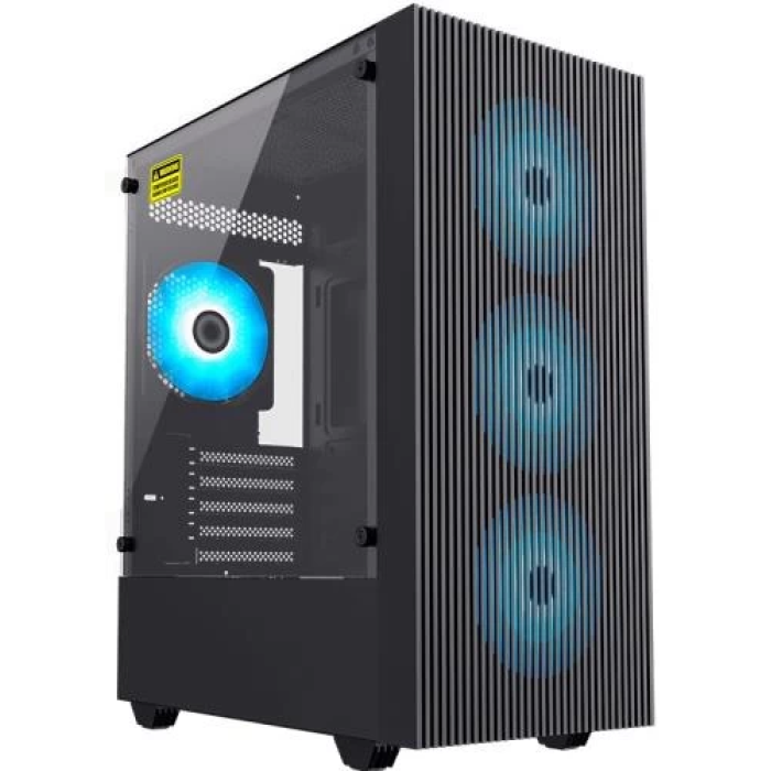 Корпус GameMax Edge, Black, без БЖ, Mini Tower, Micro ATX / Mini ITX, 1xUSB 3.0, 2xUSB 2.0, 1x120 мм LED ARGB, 380x200х450 мм