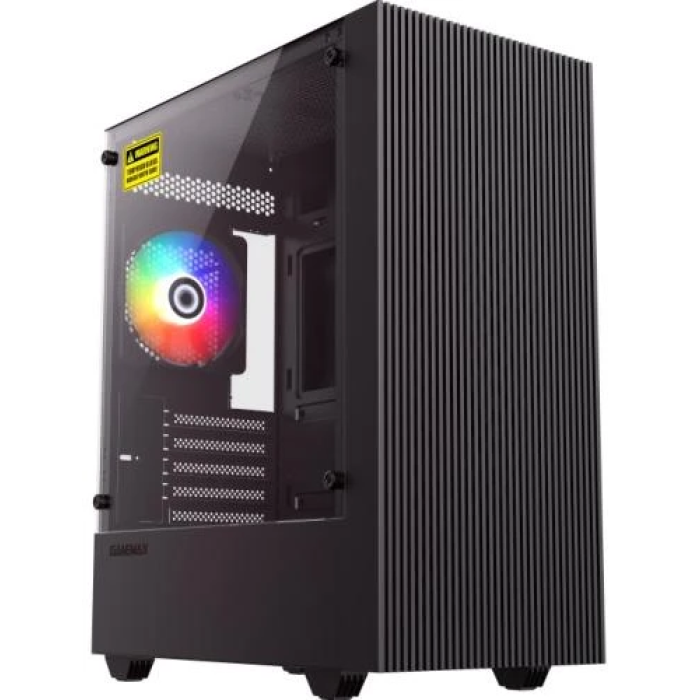 Корпус GameMax Edge, Black, без БЖ, Mini Tower, Micro ATX / Mini ITX, 1xUSB 3.0, 2xUSB 2.0, 1x120 мм LED ARGB, 380x200х450 мм