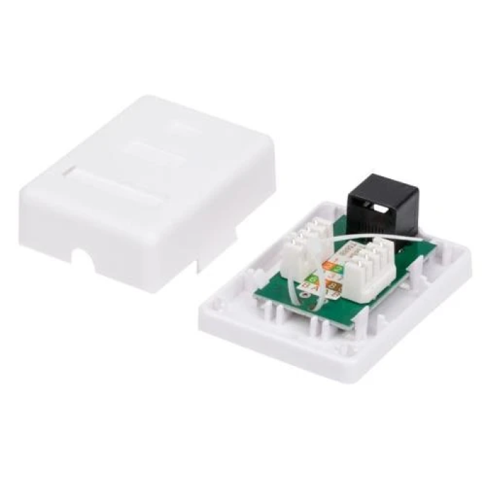 Мережева розетка RJ45 Atcom 60251 на 1 порт, біла Cat6E