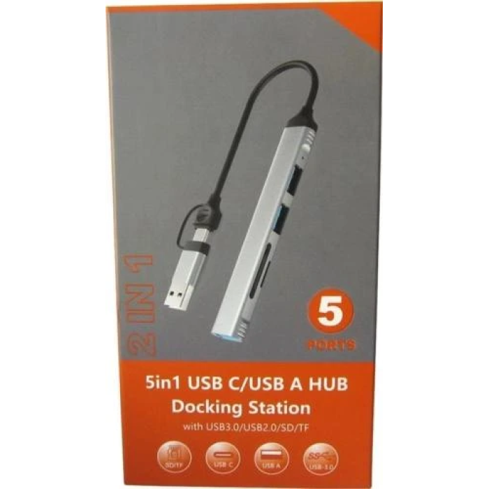 USB-хаб Dynamode DM-UH-514 з 3 USB-портами та картрідером
