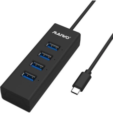 Хаб USB (концентратор USB) Maiwo KH304C Type-C 3.1, 4 порти USB 3.0, кабель 15 см
