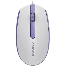 Комп’ютерна миша (дротова миша) Canyon M-10 White Lavender 1000 dpi