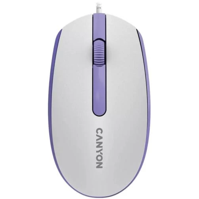 Дротова комп’ютерна миша Canyon M-10 White Lavender