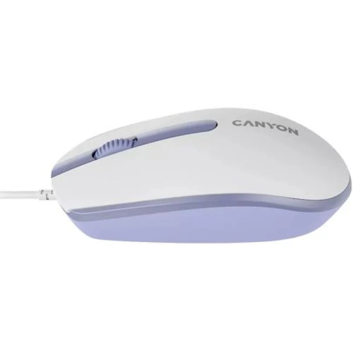 Дротова комп’ютерна миша Canyon M-10 White Lavender