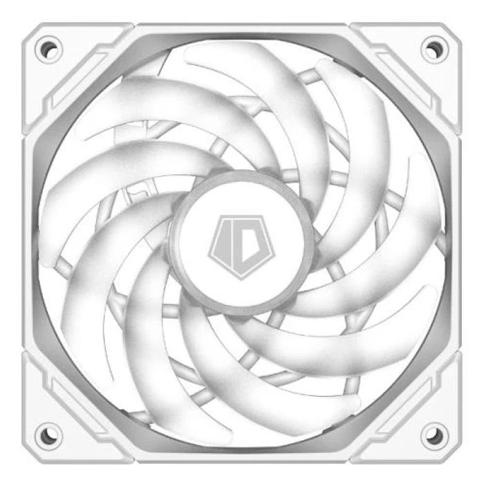 Тонкий білий корпусний вентилятор ID-Cooling NO-12015-XT ARGB
