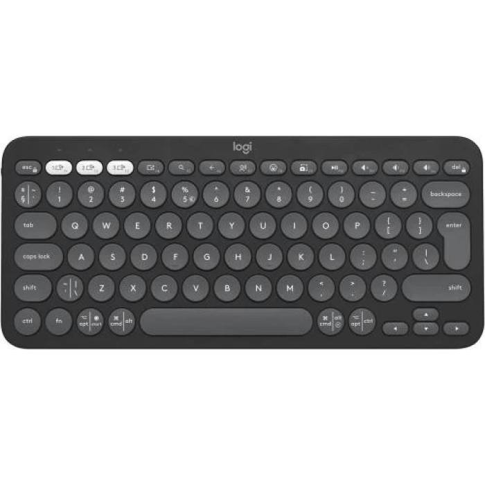 Бездротова компактна клавіатура Logitech Pebble Keys 2 K380s, графітова