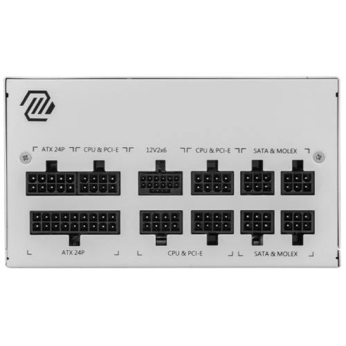 Блок живлення MSI MAG A850GL PCIE5 White потужністю 850 Вт