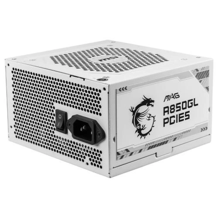 Блок живлення MSI MAG A850GL PCIE5 White потужністю 850 Вт