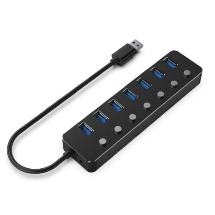 USB-хаб Gembird UHB-U3P7P-01 на 7 портів USB 3.1