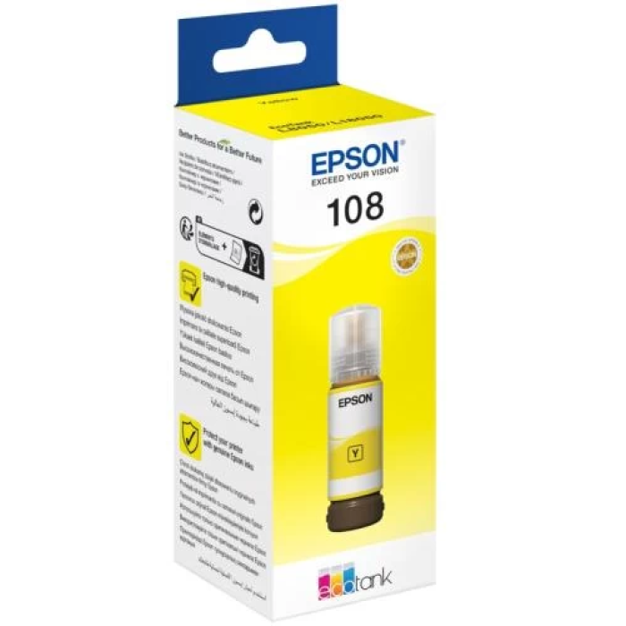 Жовте чорнило Epson 108, 70 мл для L8050 та L18050