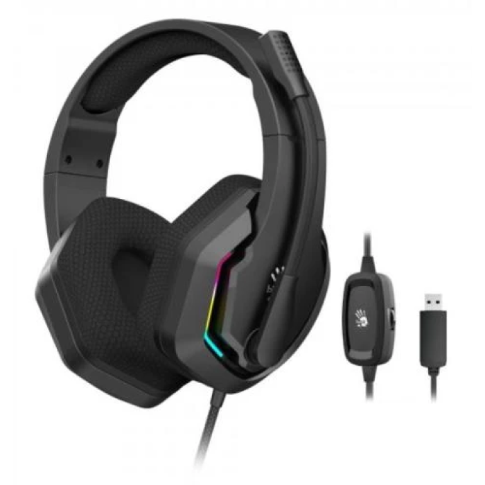 Ігрова гарнітура Bloody G260 Black із USB та віртуальним звуком 7.1