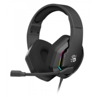 Ігрові навушники (гарнітура) Bloody G260P чорні, 3,5 мм + USB, кабель 2 м