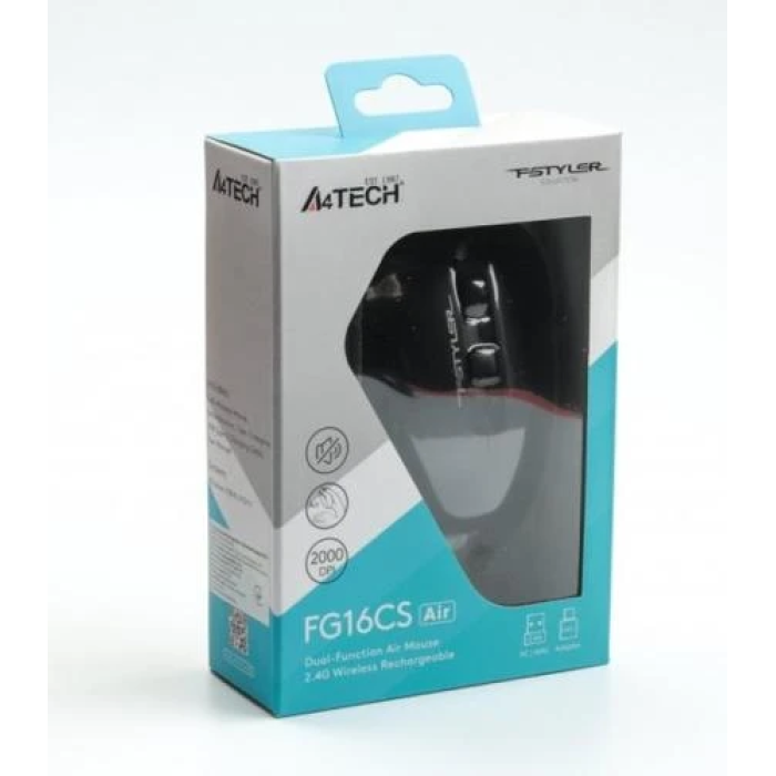 Бездротова миша A4Tech Fstyler FG16CS Black для тихої роботи