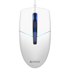 Оптична миша (комп’ютерна миша) A4Tech N-530 White 1200 dpi, синє підсвічування