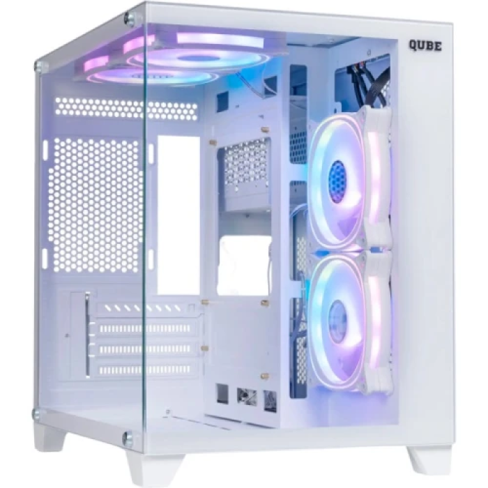 Білий корпус Qube REEF ARGB MidTower для microATX і mini-ITX