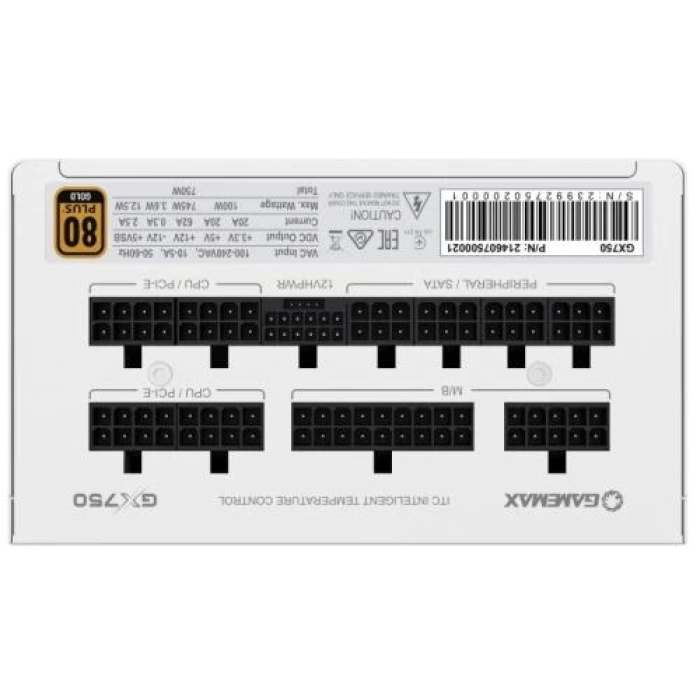 Блок живлення GameMax GX-750 PRO WH 750 Вт у білому корпусі