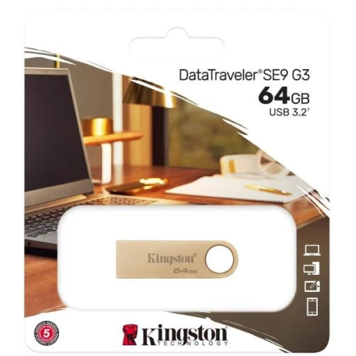Флешка Kingston DataTraveler SE9 G3 64 ГБ із USB 3.2
