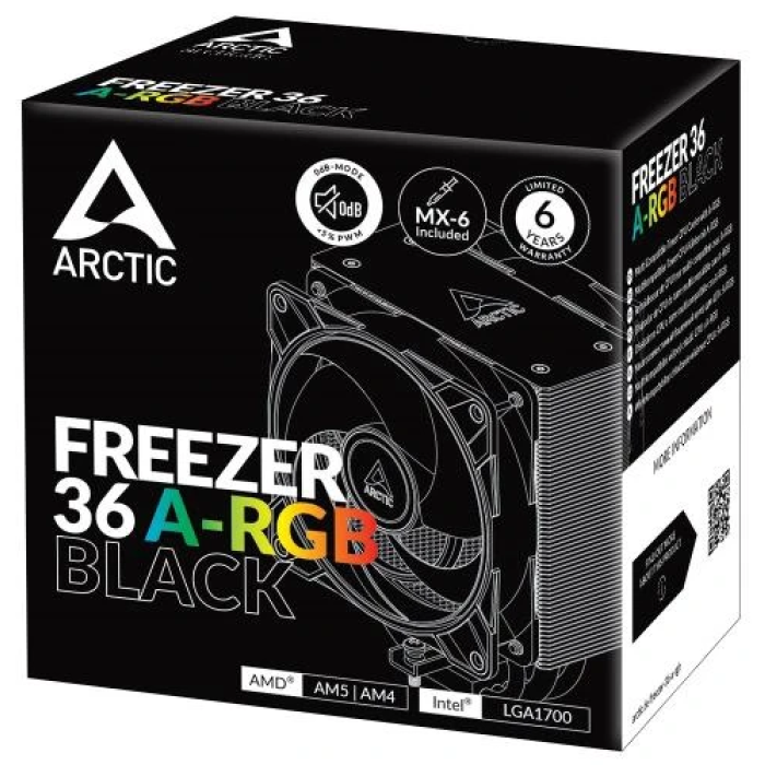 Процесорний кулер Arctic Freezer 36 A-RGB чорного кольору