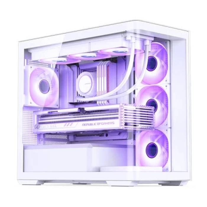 Білий корпус ПК Jonsbo D300 для Micro ATX і Mini ITX
