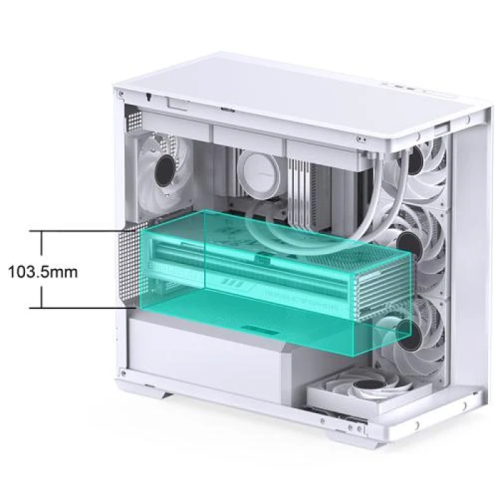 Білий корпус ПК Jonsbo D300 для Micro ATX і Mini ITX