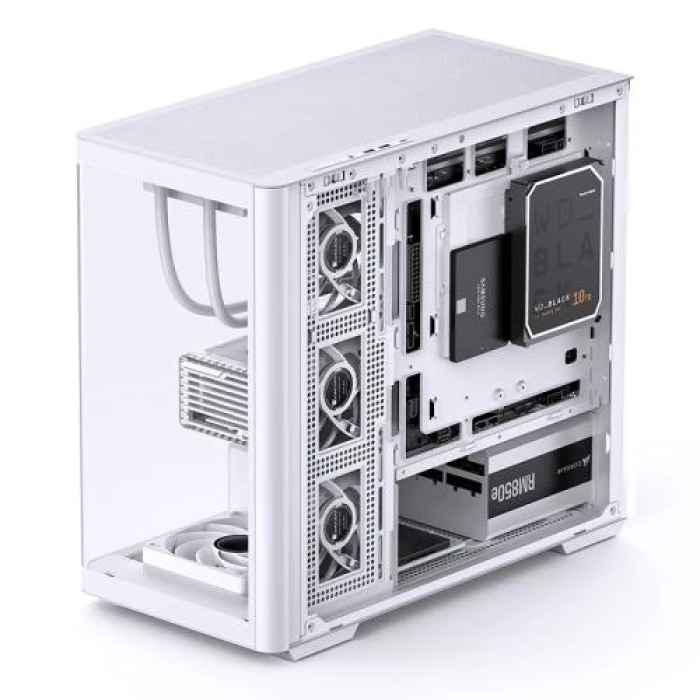 Білий корпус ПК Jonsbo D300 для Micro ATX і Mini ITX