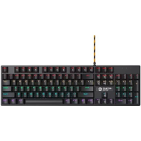Клавіатура Canyon GK-4 "Deimos", Black, USB, механічна (Blue switches), 104 кнопки, 20 типів підсвічування, 1.8 м (CND-SKB4-US)