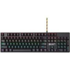 Клавіатура Canyon GK-4 "Deimos", Black, USB, механічна (Blue switches), 104 кнопки, 20 типів підсвічування, 1.8 м (CND-SKB4-US)