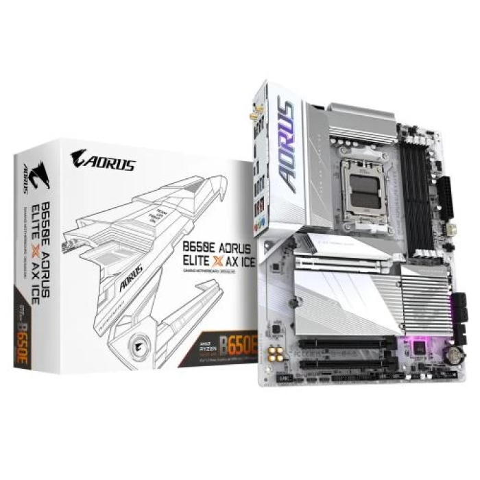 Материнська плата Gigabyte B650E AORUS ELITE X AX ICE для AMD AM5