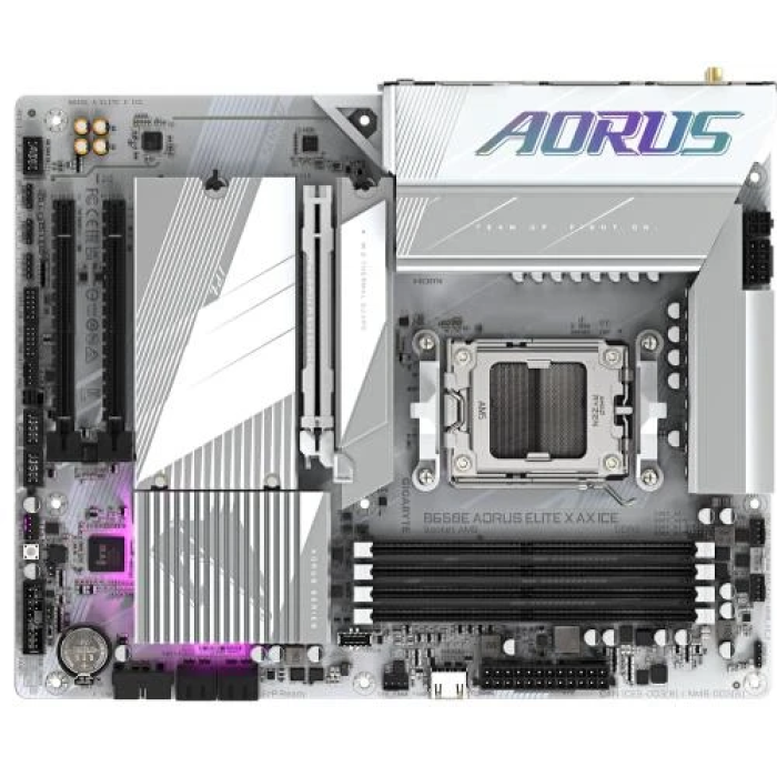 Материнська плата Gigabyte B650E AORUS ELITE X AX ICE для AMD AM5