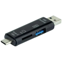 Кардридер (зчитувач карт пам’яті) Dynamode D-188 USB / Type-C 3.1, чорний