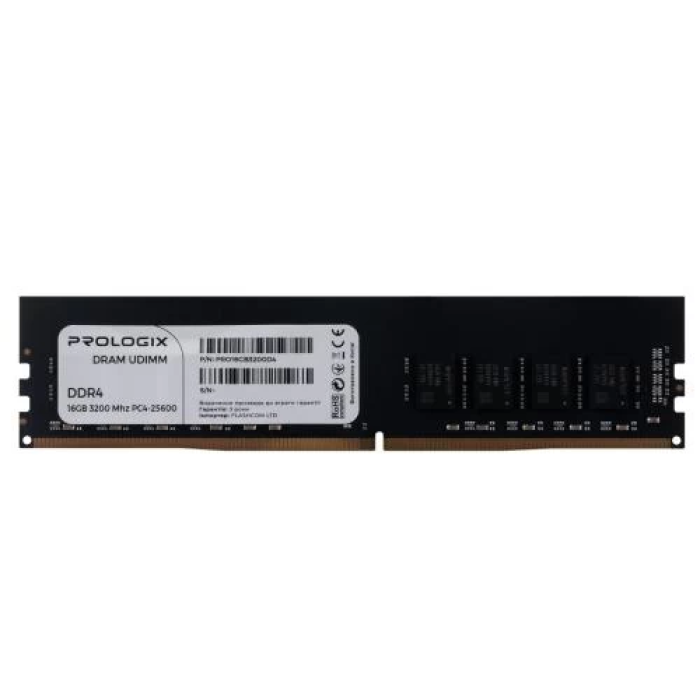 Оперативна пам’ять Prologix 16 ГБ DDR4 3200 МГц для ПК