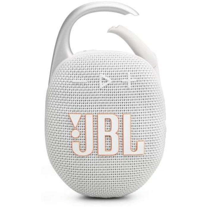 Портативна колонка JBL Clip 5 White із захистом IP67