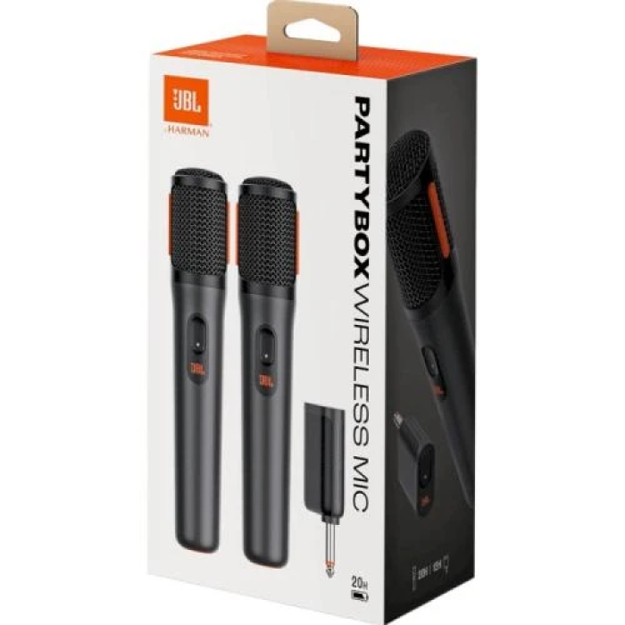 Бездротові мікрофони JBL PartyBox Wireless Mic, комплект із 2 чорних мікрофонів