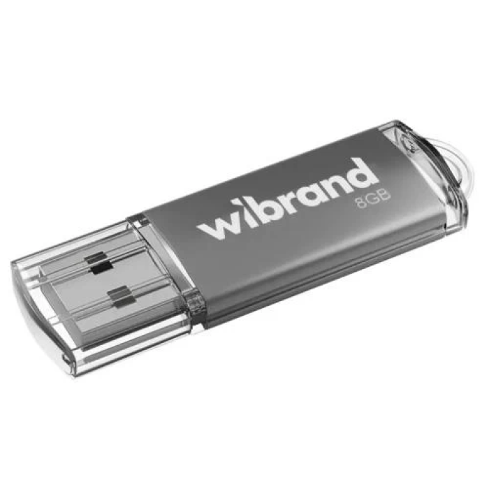 Срібляста флешка Wibrand Cougar USB 2.0 на 8 ГБ