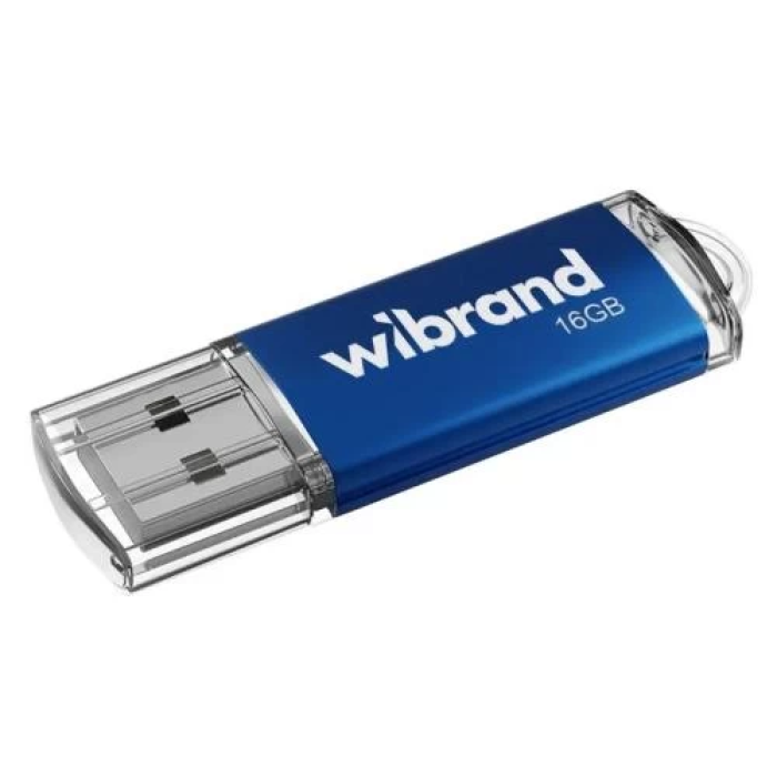Флешка Wibrand Cougar 16 ГБ у синьому корпусі USB 2.0