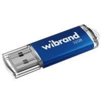 Флешка (USB-накопичувач) Wibrand Cougar 32 ГБ USB 2.0, синя