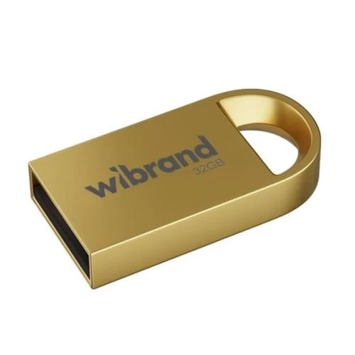 USB-флешка Wibrand Lynx на 32 ГБ у золотому корпусі