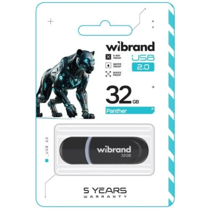 USB-флешка Wibrand Panther на 32 ГБ, чорна